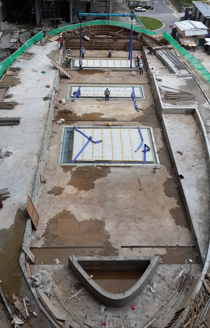 馬來西亞吉隆坡凌云閣空中泳池480萬施工中三